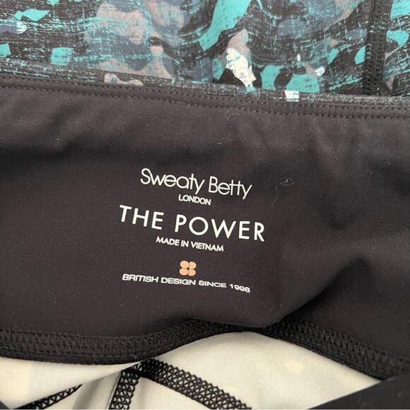 Sweaty Betty The Power 7/8 Leggings Teal Green Black Deep Lake Camo - Picture 7 of 8